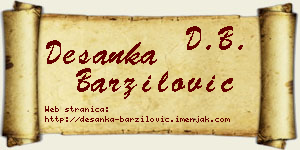 Desanka Barzilović vizit kartica